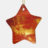 赤および金ゴールドの陶磁器の装飾 セラミックオーナメント (左)