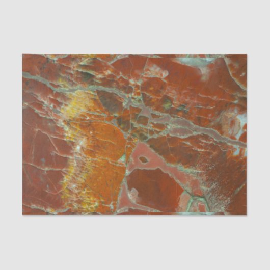 赤および金ゴールドのPertrified木 薄葉紙 (正面)