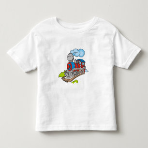 赤および青い列車のTシャツおよびギフト トドラーTシャツ