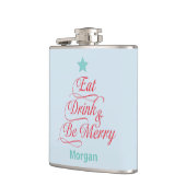 赤および青は飲み物を食べ、メリーです フラスク (左)