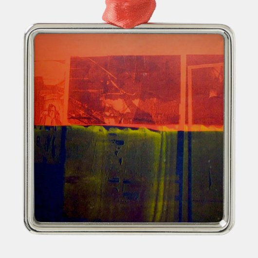 赤および青 メタルオーナメント (正面)