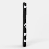 赤および黒の"B"のモノグラムのなダマスク織 Case-Mate iPhoneケース (裏面/右)