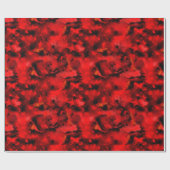 赤および黒は包装紙、迷彩柄の炎に大理石模様をつけました ラッピングペーパー (フラット)