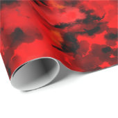 赤および黒は包装紙、迷彩柄の炎に大理石模様をつけました ラッピングペーパー (ロールコーナー)