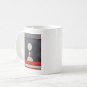 赤および黒上の卵 コーヒーマグカップ (正面左)
