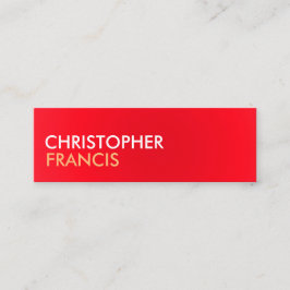 赤およびBiege 2枚の調子小型カード スキニー名刺