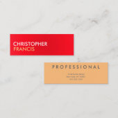 赤およびBiege 2枚の調子小型カード スキニー名刺 (正面/裏面)