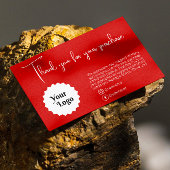 赤おモダン買い上げありがとう 名刺