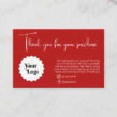 赤おモダン買い上げありがとう 名刺 (正面)