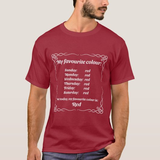 赤お気に入りの色だ Tシャツ (正面)