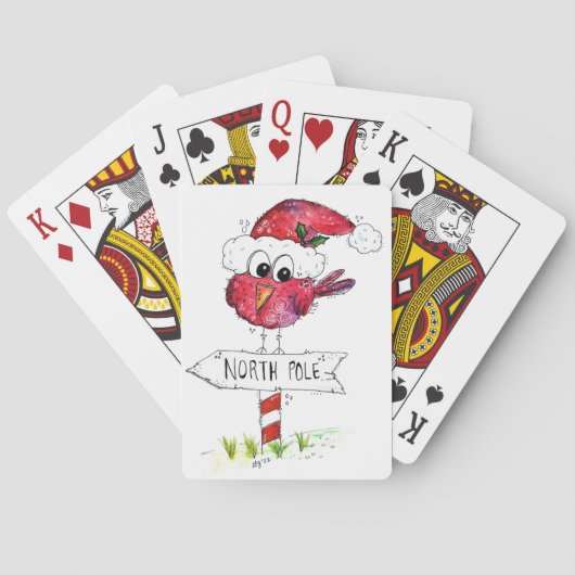 赤お洒落いクリスマス トランプ (裏面)