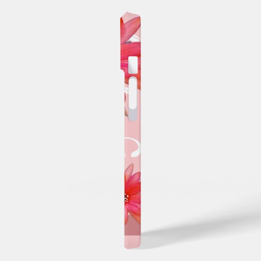 赤お洒落い花渦巻形の葉名Pinkを追加 Case-Mate iPhoneケース (裏面 / 左)