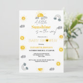 赤お洒落ちゃんシャワーの途中の小さな太陽の光 招待状 (スタンド正面)