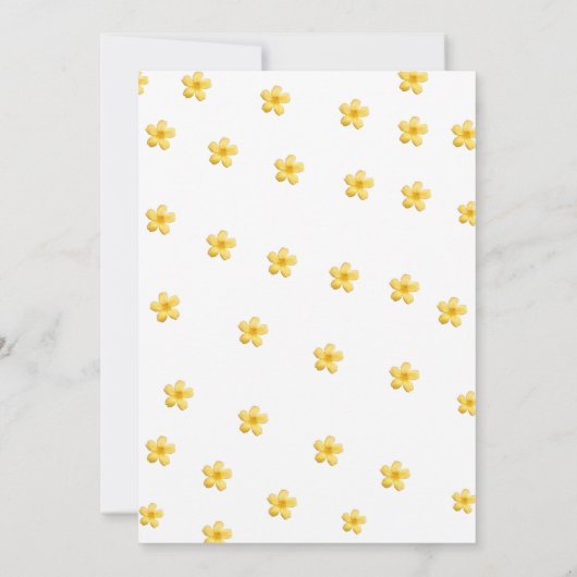 赤お洒落ちゃんシャワーの途中の小さな太陽の光 招待状 (裏面)