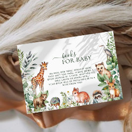 赤お洒落ちゃんシャワー用のウッドランド動物書籍 エンクロージャーカード