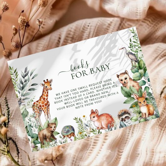 赤お洒落ちゃんシャワー用のウッドランド動物書籍 エンクロージャーカード