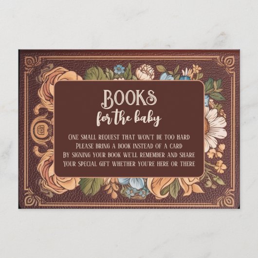 赤お洒落ちゃんシャワー用ヴィンテージ本 エンクロージャーカード (正面)