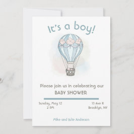 赤お洒落ちゃんシャワー 招待状