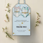 赤お洒落ちゃん服男女兼用赤ちゃんシャワー ギフトタグ