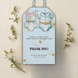 赤お洒落ちゃん服男女兼用赤ちゃんシャワー ギフトタグ