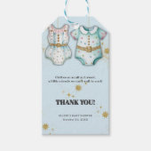 赤お洒落ちゃん服男女兼用赤ちゃんシャワー ギフトタグ (正面)