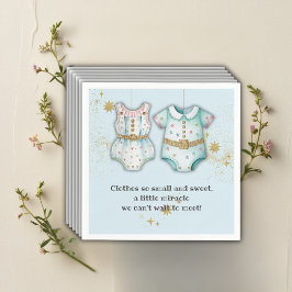 赤お洒落ちゃん服男女兼用赤ちゃんシャワー スタンダードカクテルナプキン