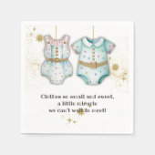 赤お洒落ちゃん服男女兼用赤ちゃんシャワー スタンダードカクテルナプキン (正面)