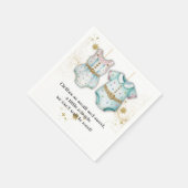 赤お洒落ちゃん服男女兼用赤ちゃんシャワー スタンダードカクテルナプキン (角)