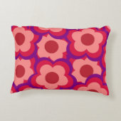 赤お洒落とピンクのフローラレトロはっきりした, 名門私立校風の アクセントクッション (裏面)