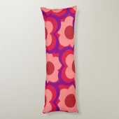 赤お洒落とピンクのフローラレトロはっきりした, 名門私立校風の ボディピロー (裏面 (縦))