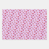 赤お洒落と黒のラディバグアートウォーター色 ラッピングペーパーシート (正面3)