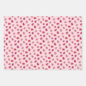 赤お洒落と黒のラディバグアートウォーター色 ラッピングペーパーシート (正面2)