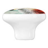 赤お洒落キツネ セラミックノブ (側面)