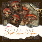 赤お洒落キノコ自然フォークアートクラフティング 薄葉紙