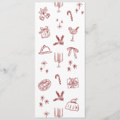 赤お洒落クリスマスツリーのディナーメニュー メニュー (裏面)