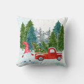 赤お洒落トラックのクリスマスの格言 クッション (正面)