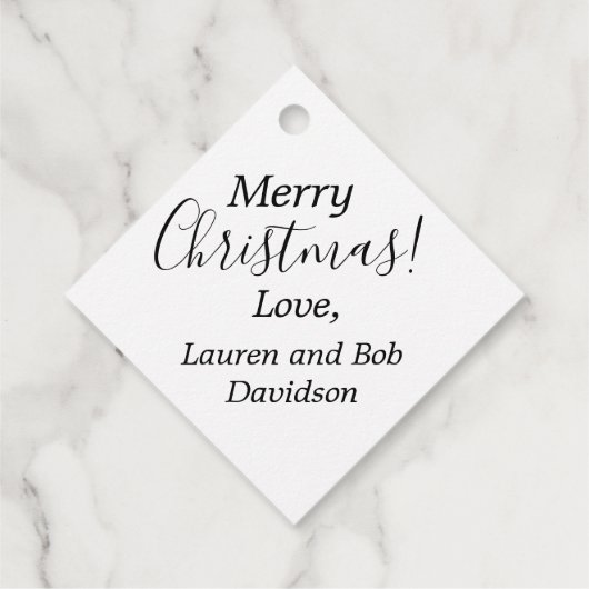 赤お洒落トラックのサンタ格言 フェイバータグ (裏面)