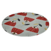 赤お洒落フローラ配置 カッティングボード (角)