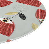 赤お洒落フローラ配置 カッティングボード (角)