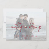 赤お洒落恵み2枚の横向き写真 シーズンカード (正面)