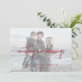 赤お洒落恵み2枚の横向き写真 シーズンカード (スタンド正面)