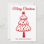 赤お洒落手引きクリスマス シーズンカード (正面)