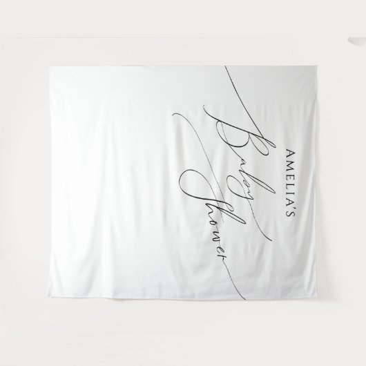 赤お洒落男女兼用ちゃんシャワー背景 タペストリー (正面(横))