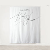 赤お洒落男女兼用ちゃんシャワー背景 タペストリー (正面)