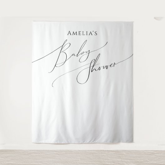 赤お洒落男女兼用ちゃんシャワー背景 タペストリー (正面)