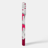 赤お洒落白ハート花フローラ名 Case-Mate iPhoneケース (裏面 / 右)