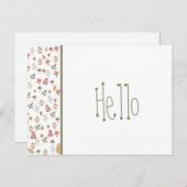 赤お洒落緑茶キノコとコーン ポストカード (正面/裏面)