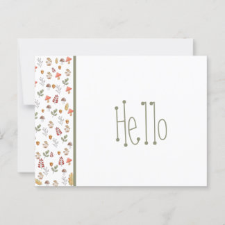 赤お洒落緑茶キノコとコーン ポストカード