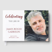 赤お祝い記念写真 ゲストブック (正面)