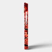 赤からサンゴ色に映し出された曲がった四角形 Case-Mate iPhoneケース (裏面 / 左)